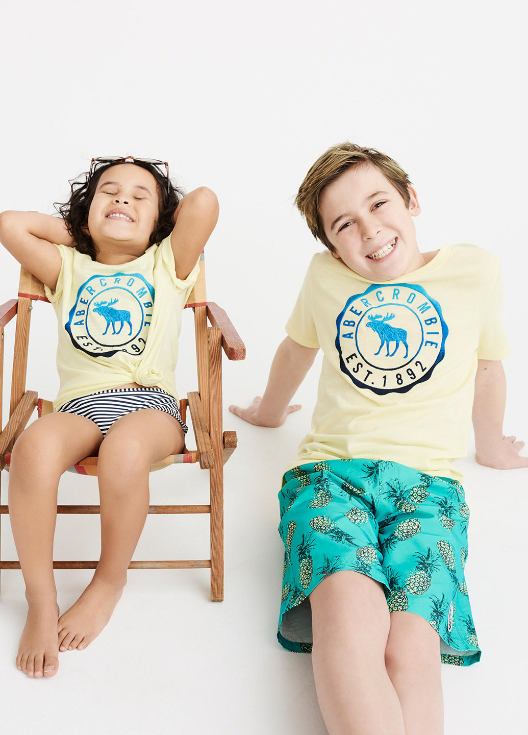 Салатовая летняя футболка с коротким рукавом Abercrombie Kids
