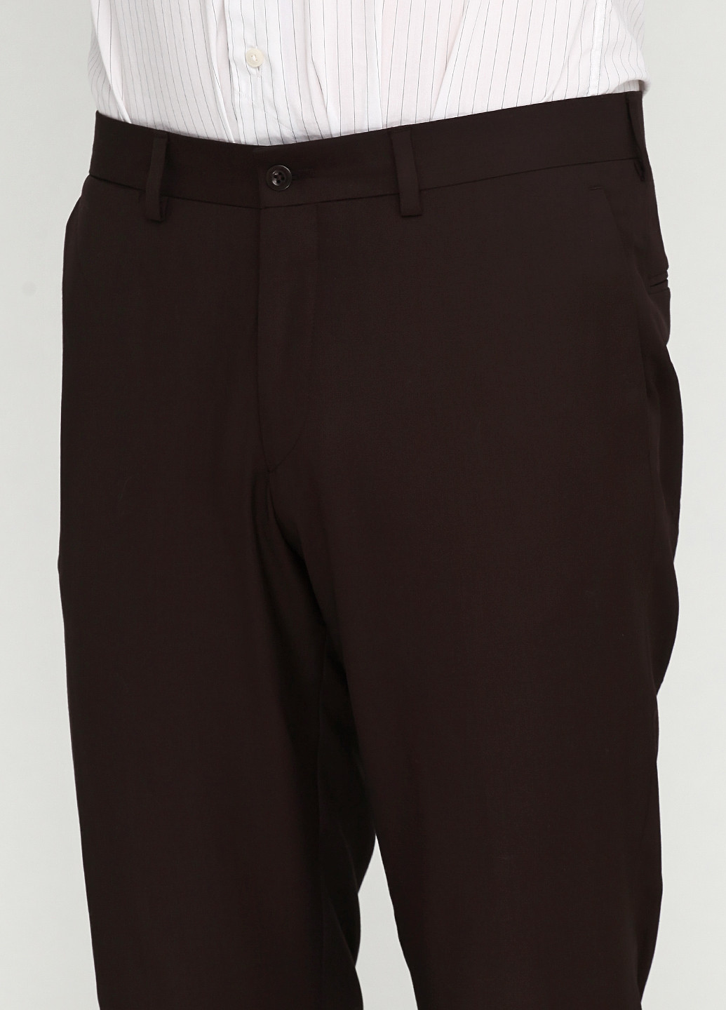 Темно-коричневые классические демисезонные со средней талией брюки Ralph Lauren