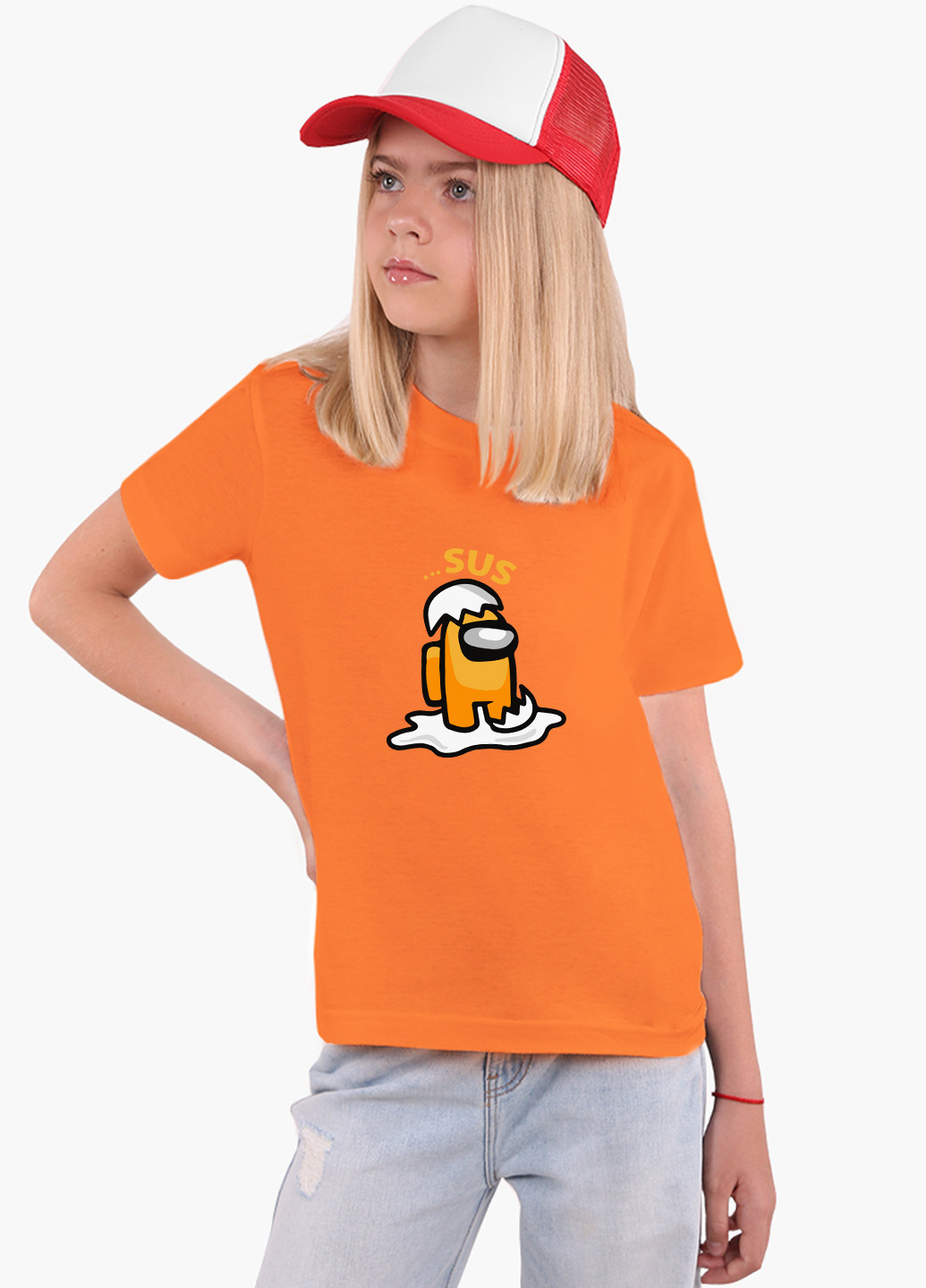 Оранжевая демисезонная футболка детская безликий бог каонаси унесённые призраками (spirited away)(9224-2831) MobiPrint