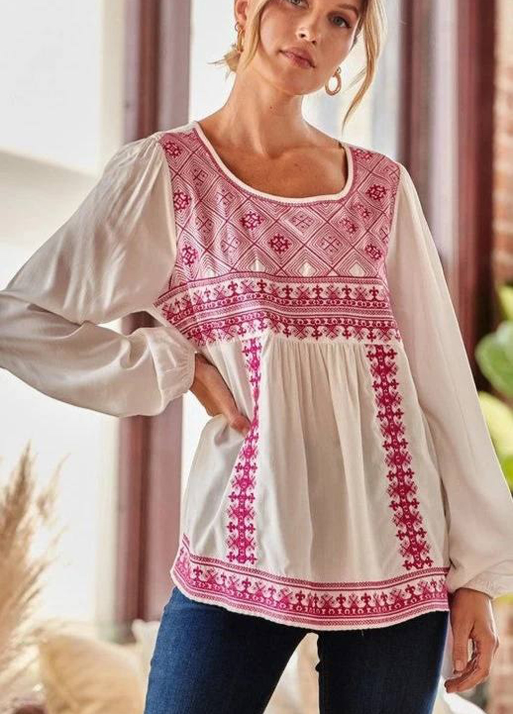 Белая блуза Savanna