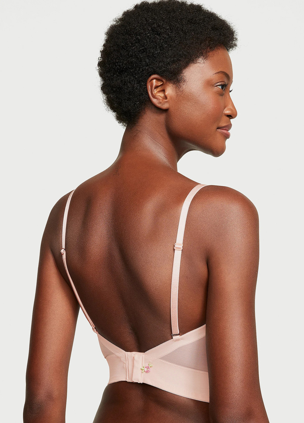 Светло-розовый демисезонный комплект (бюстье, трусики) Victoria's Secret