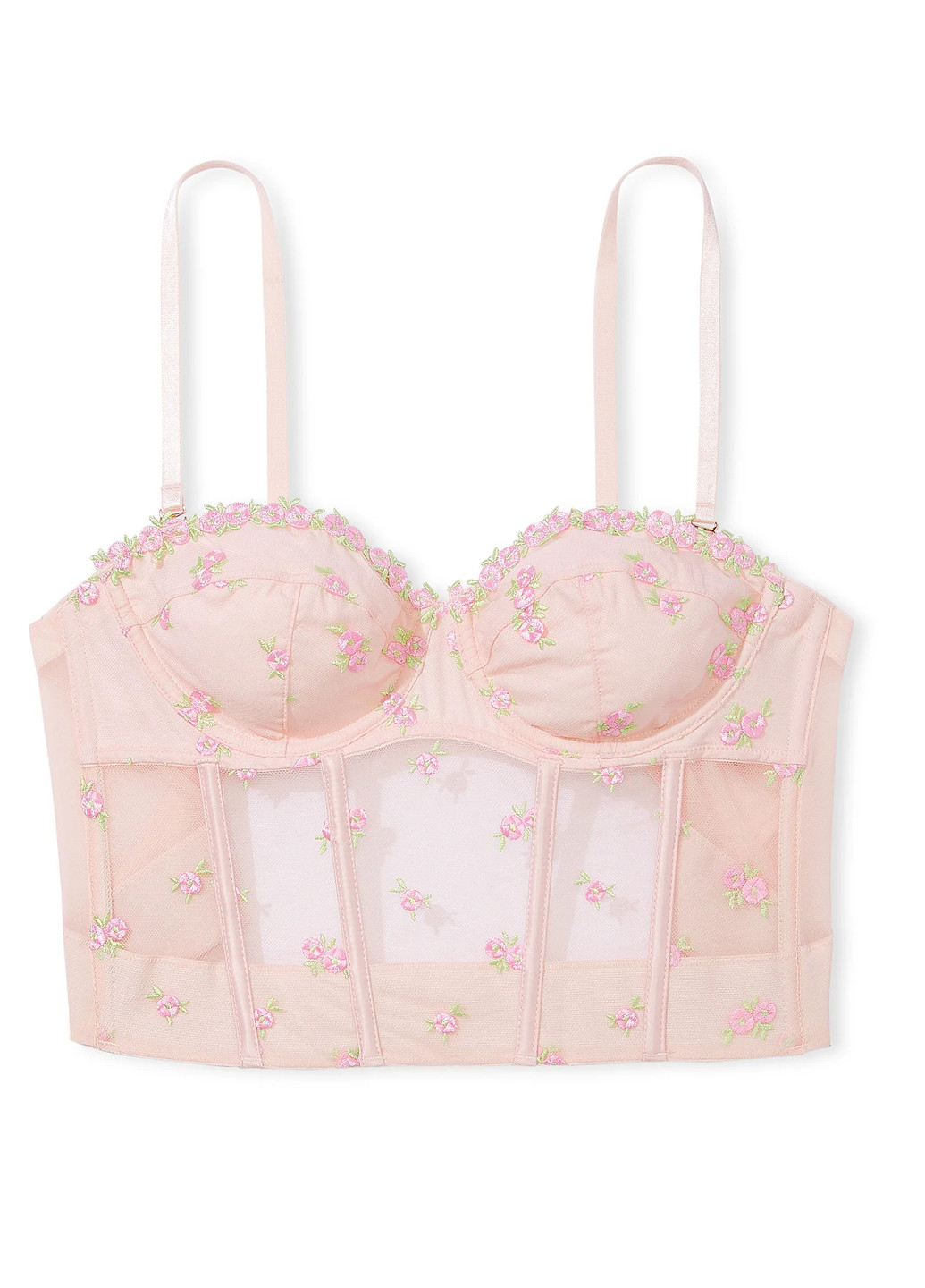 Светло-розовый демисезонный комплект (бюстье, трусики) Victoria's Secret