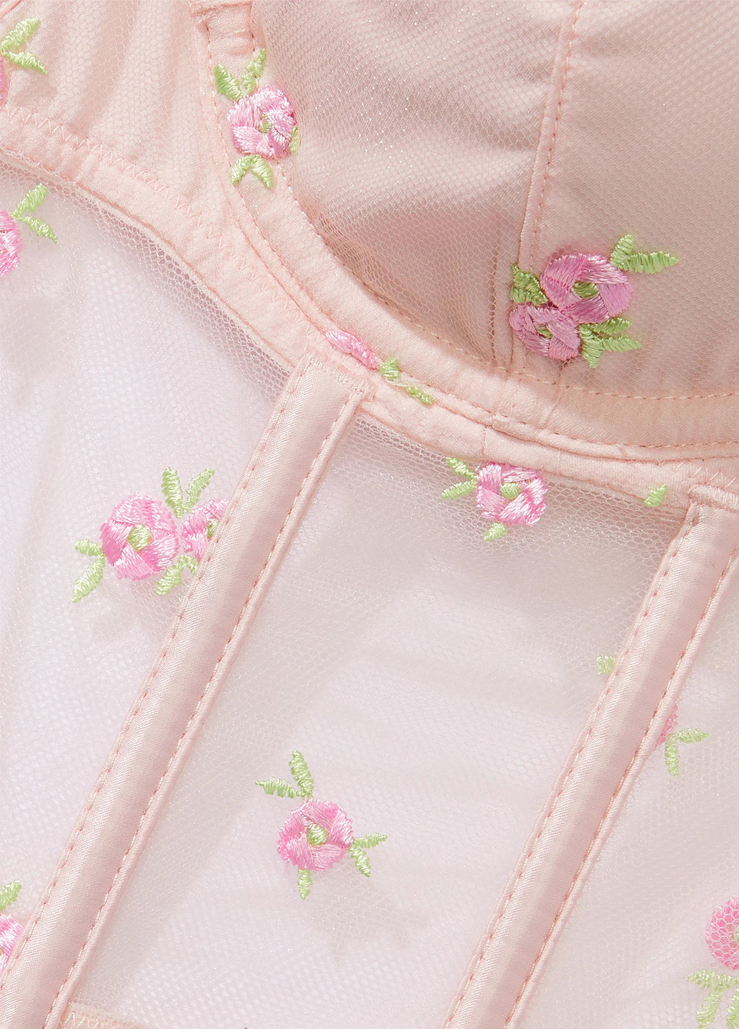 Светло-розовый демисезонный комплект (бюстье, трусики) Victoria's Secret