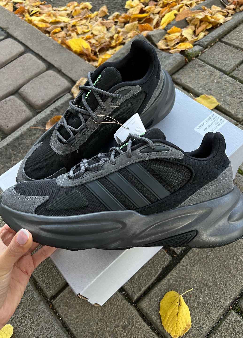 Темно-серые демисезонные кроссовки adidas
