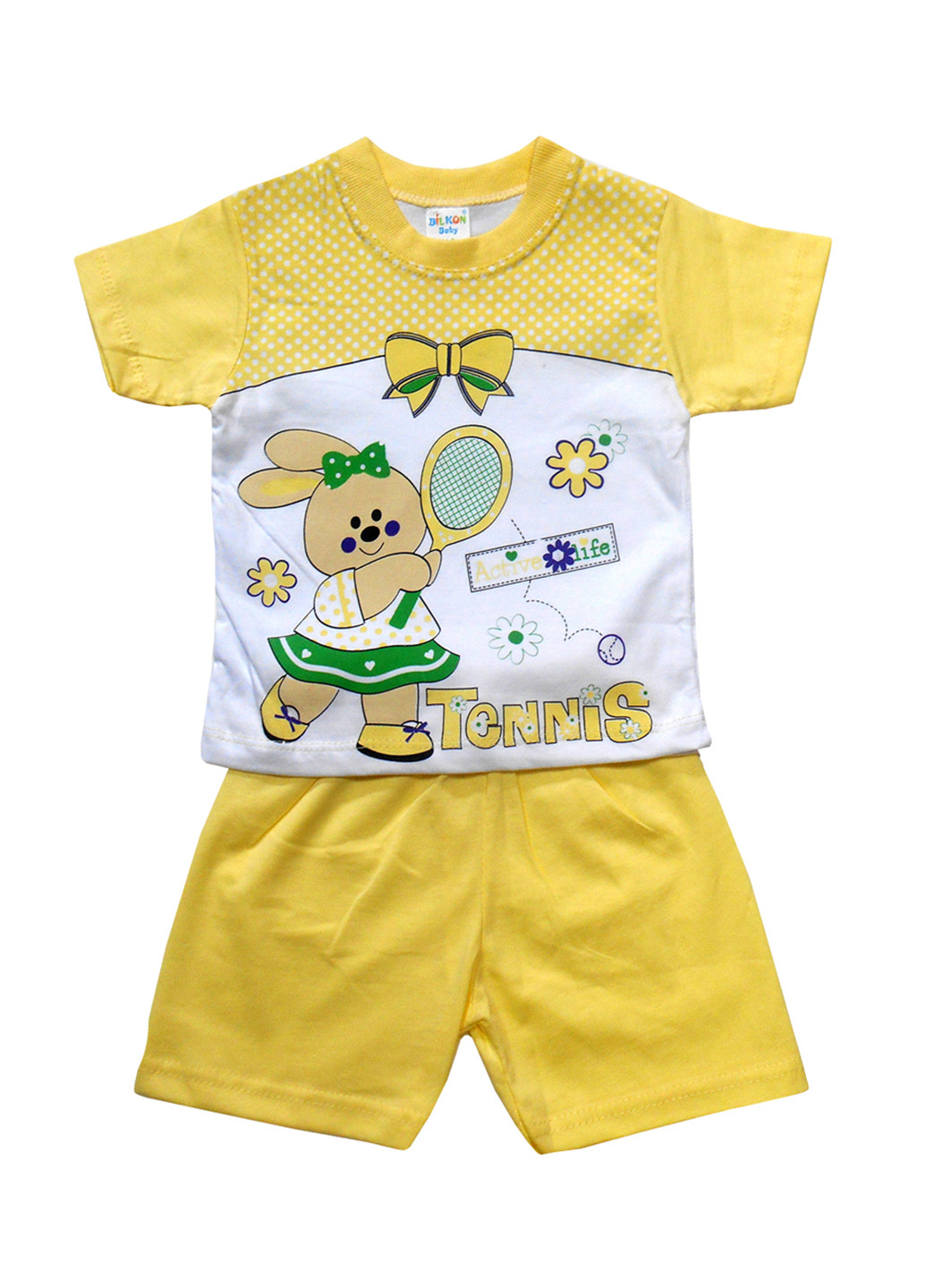 Желтый летний комплект (футболка, шорты) Zeek