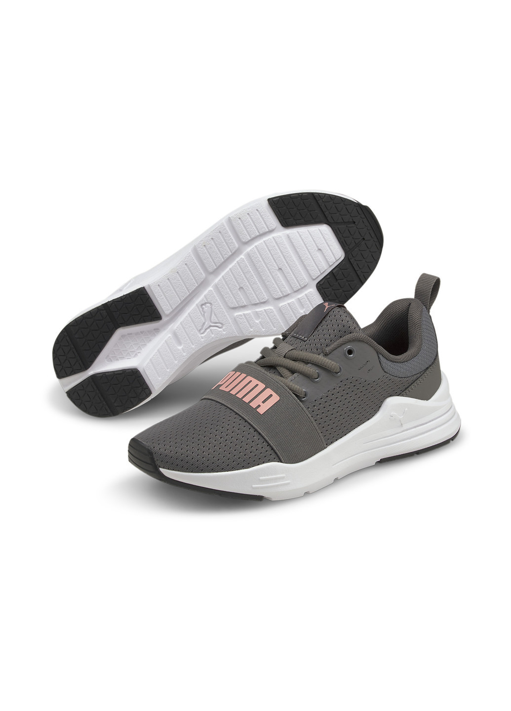 Серые детские кроссовки wired run youth trainers Puma