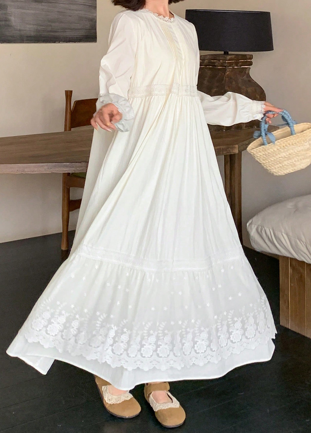 Белое кэжуал платье оверсайз SHEIN однотонное