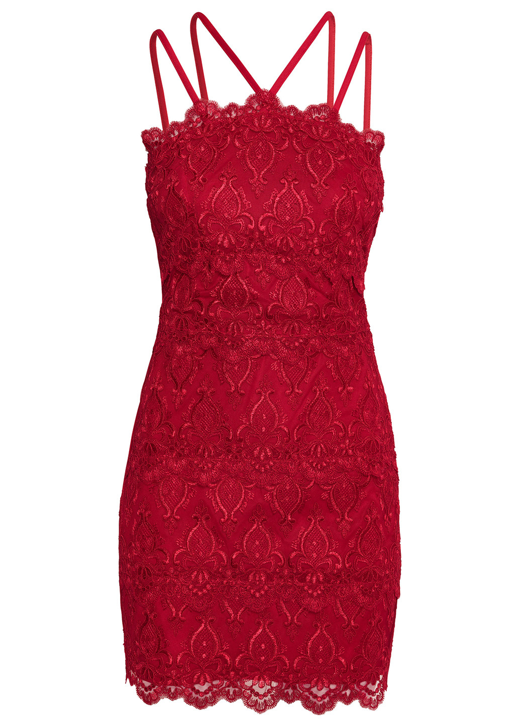 Темно-красное кэжуал платье H&M