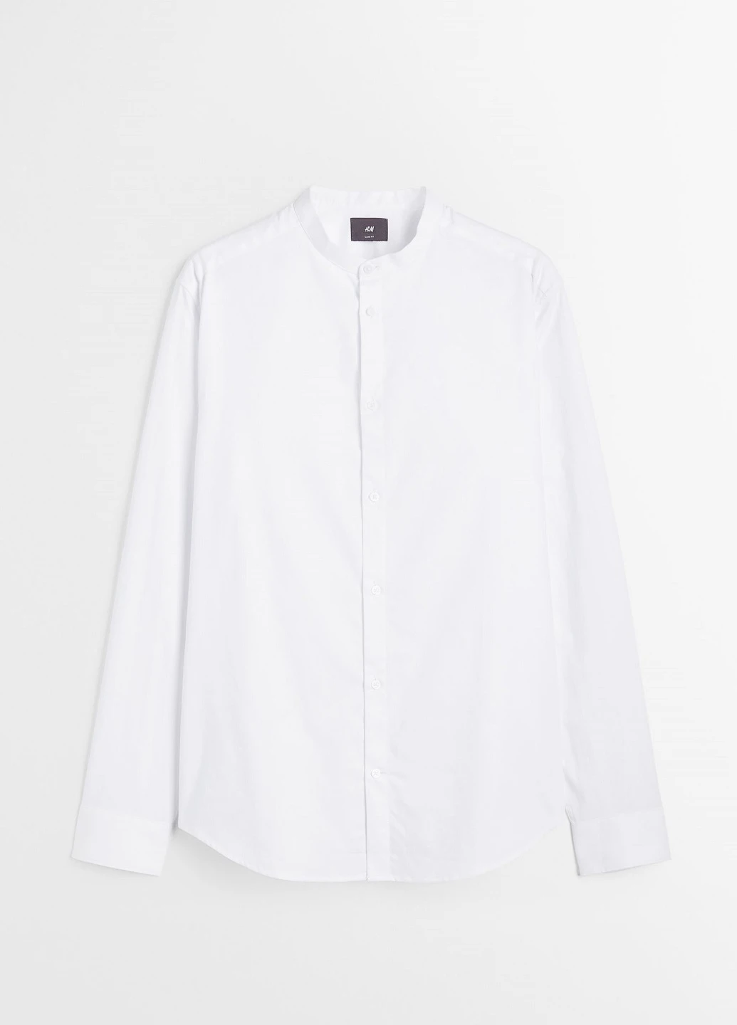 Белая рубашка однотонная H&M