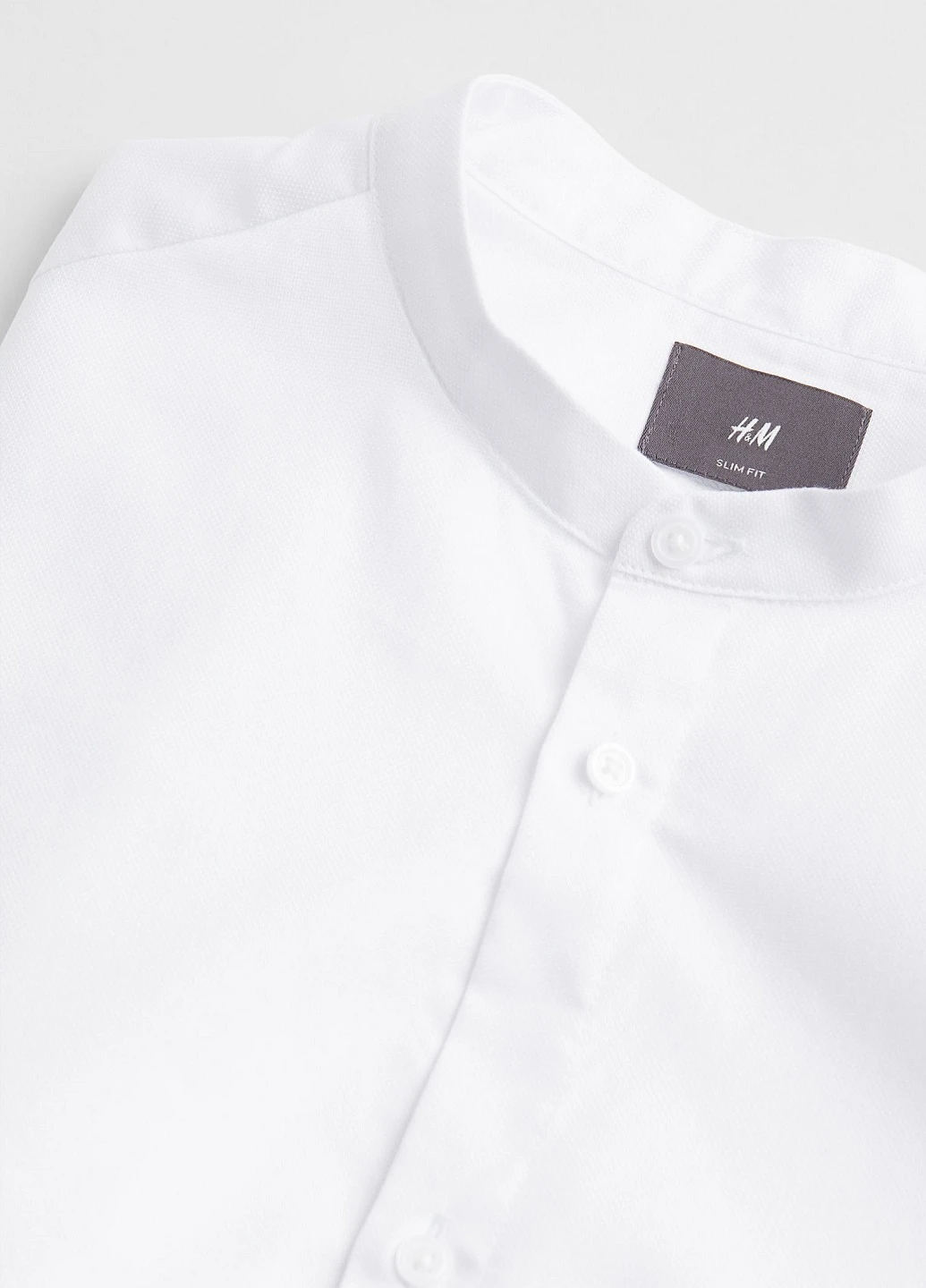 Белая рубашка однотонная H&M