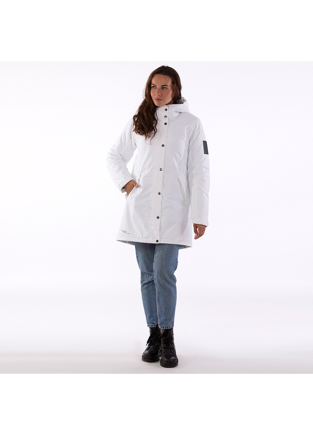 Белое зимнее Пальто демисезонное JANELLE Huppa