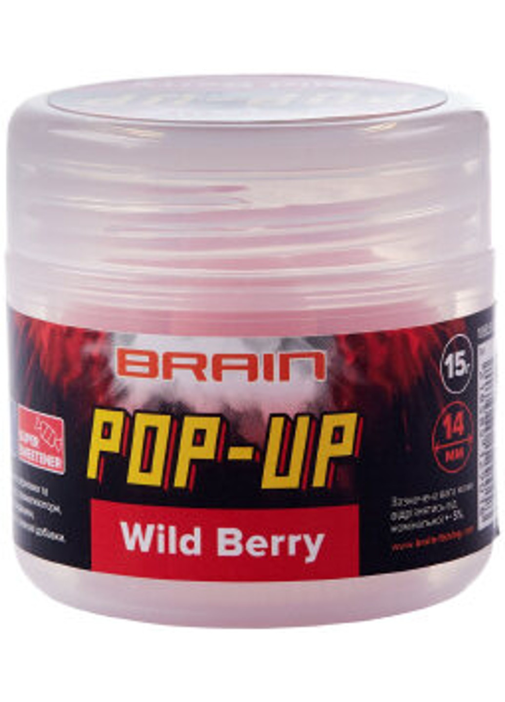 Бойл Pop-Up F1 Wild Berry (земляника) 14мм/15г (1858-51-29) Brain (252648526)