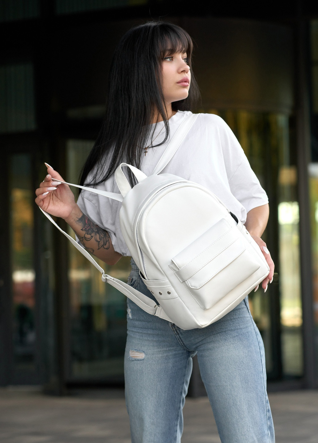 Жіночий рюкзак Dalі білий Sambag (254473280)
