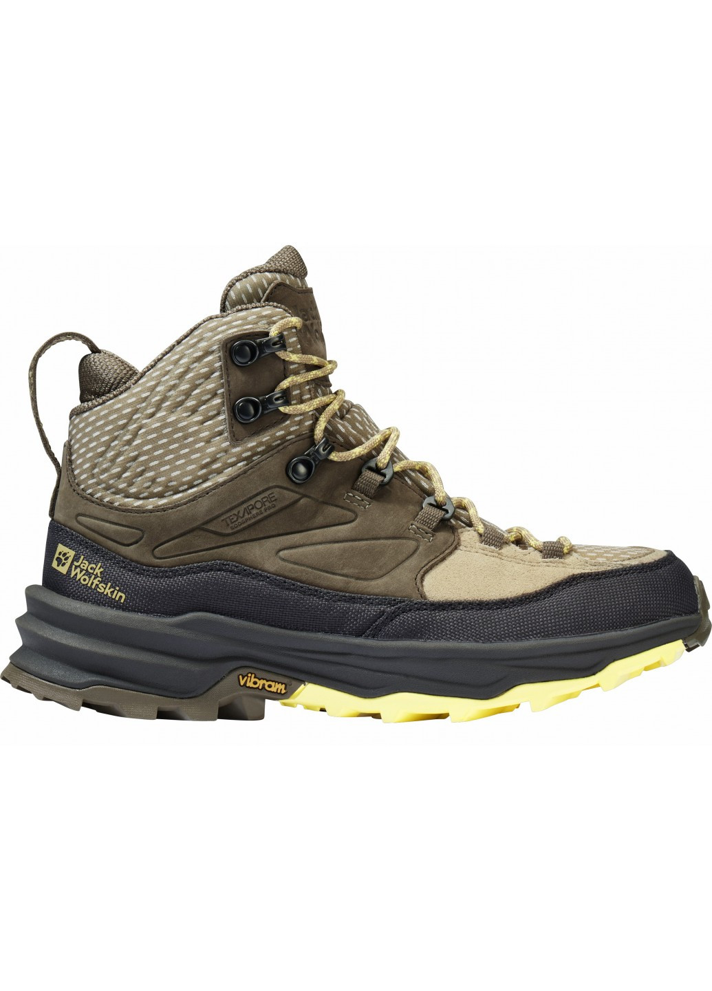 Осенние ботинки хайкеры Jack Wolfskin с логотипом тканевые