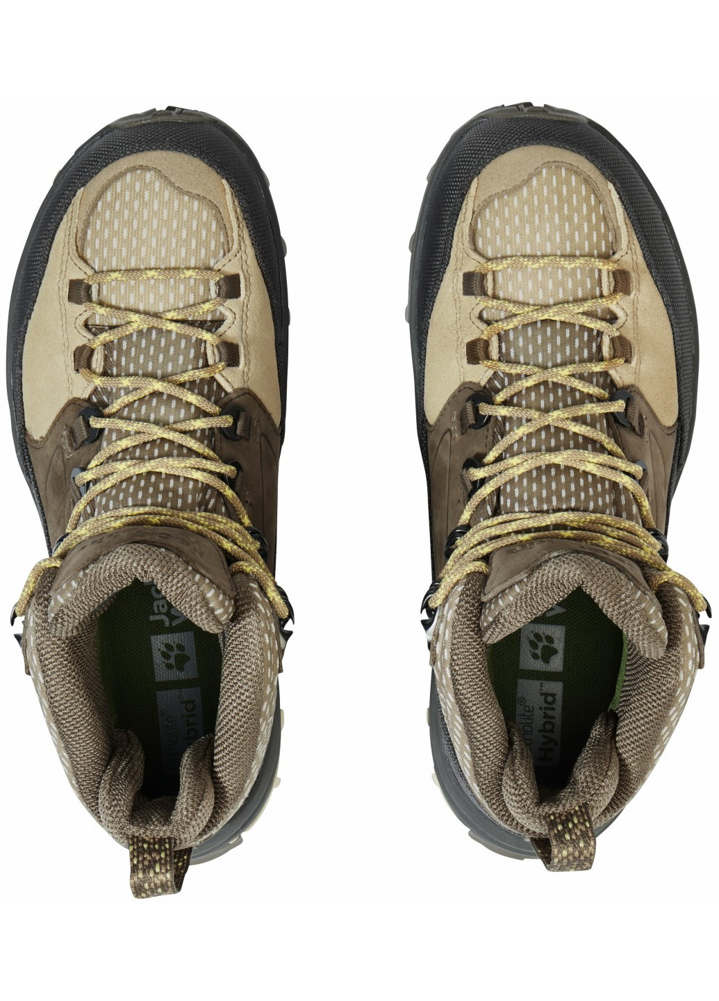 Осенние ботинки хайкеры Jack Wolfskin с логотипом тканевые