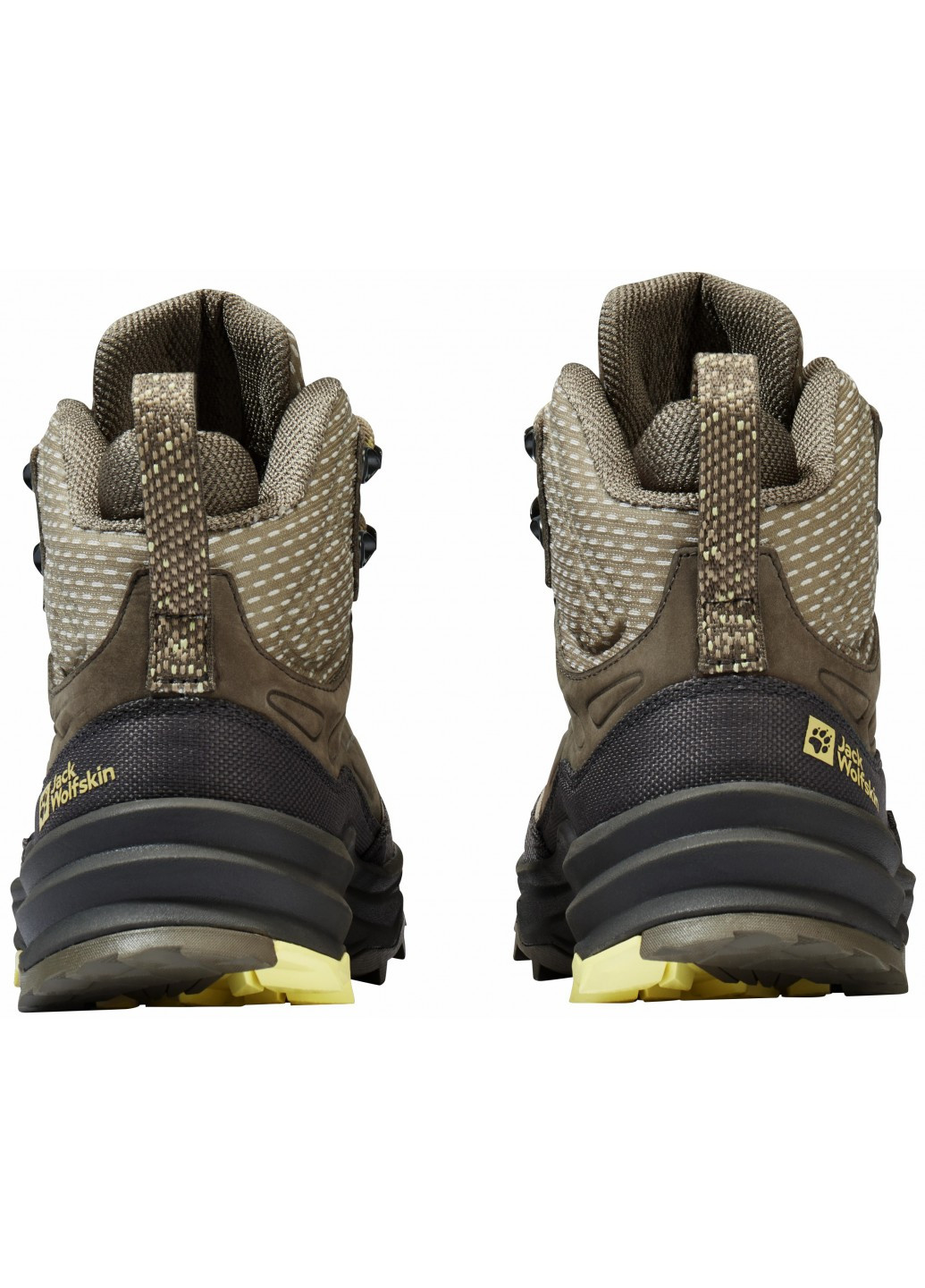 Осенние ботинки хайкеры Jack Wolfskin с логотипом тканевые