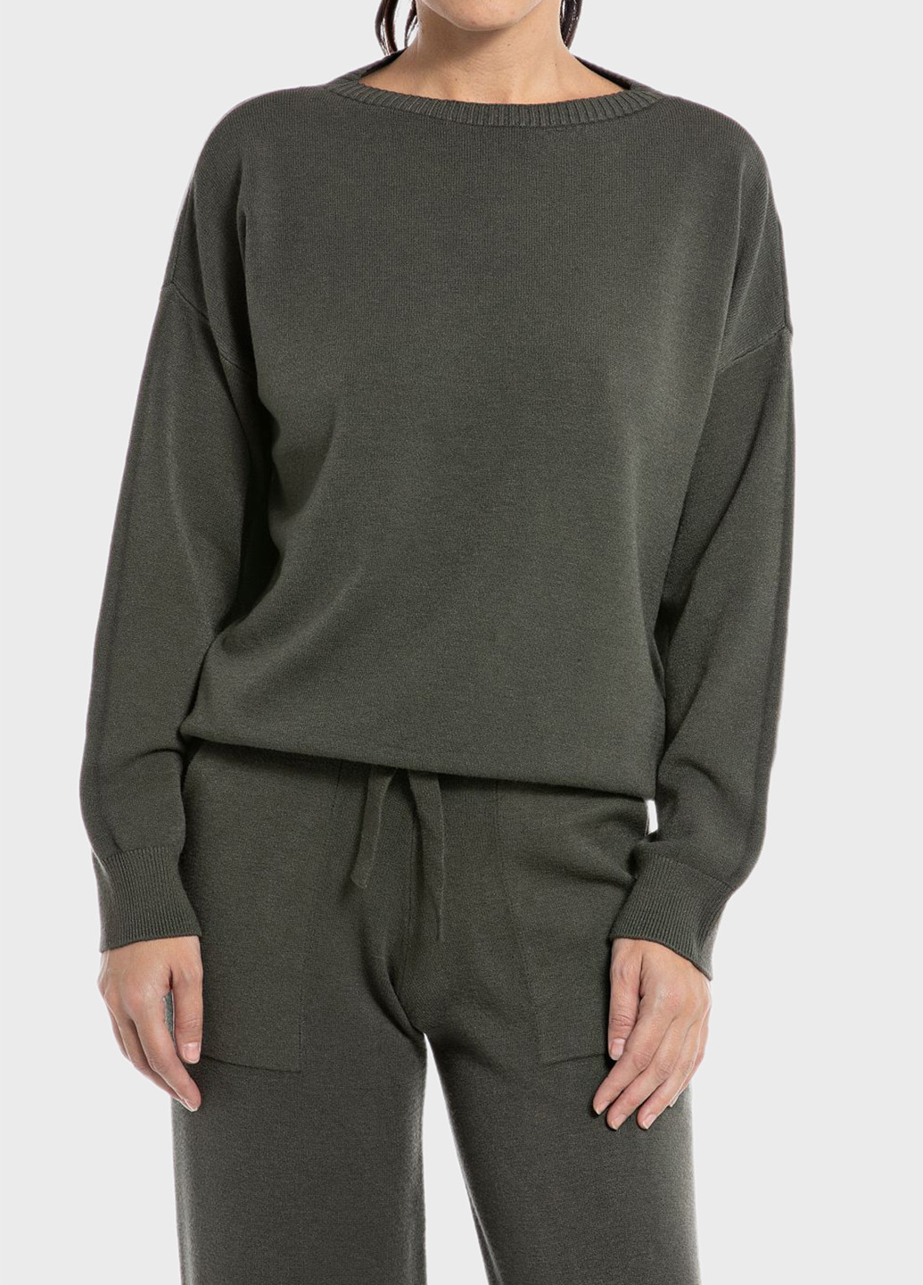 Оливковый зимний джемпер джемпер Replay