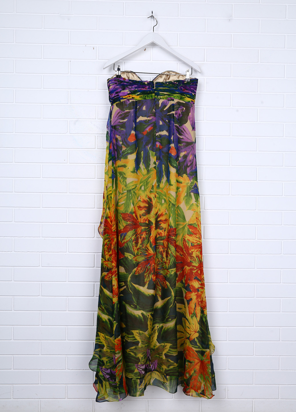 Комбинированное вечернее платье макси Jovani с абстрактным узором