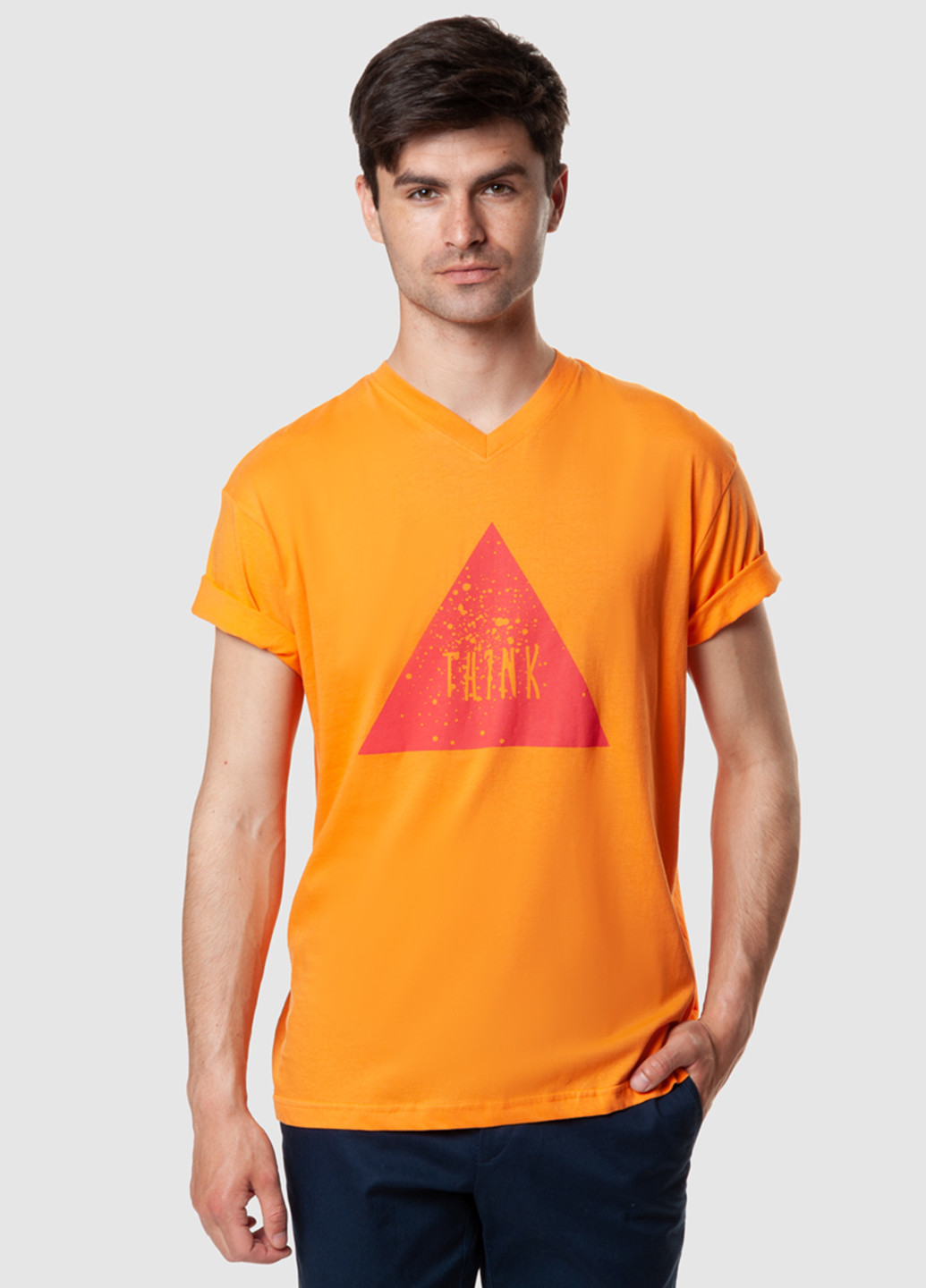 Оранжевая футболка мужская Arber