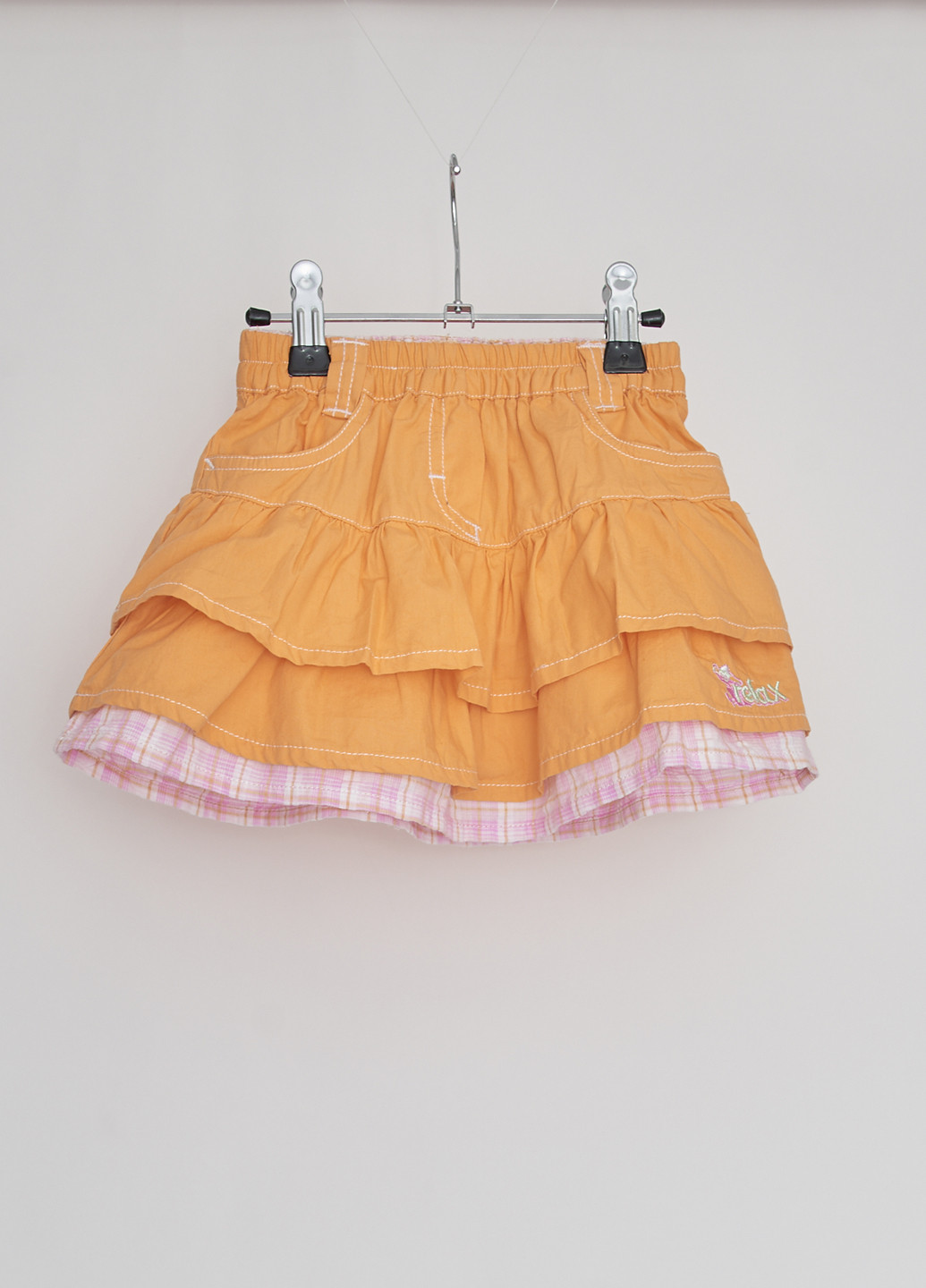Оранжевая кэжуал однотонная юбка Mauli клешированная