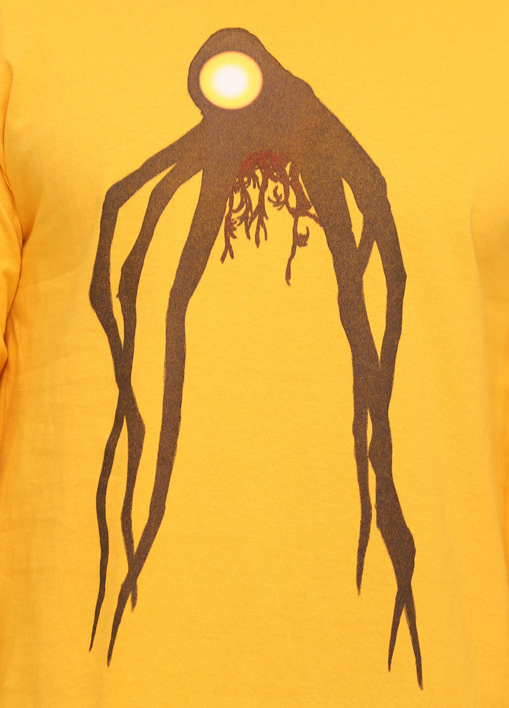 Желтый демисезонный кэжуал лонгслив Gildan с рисунком