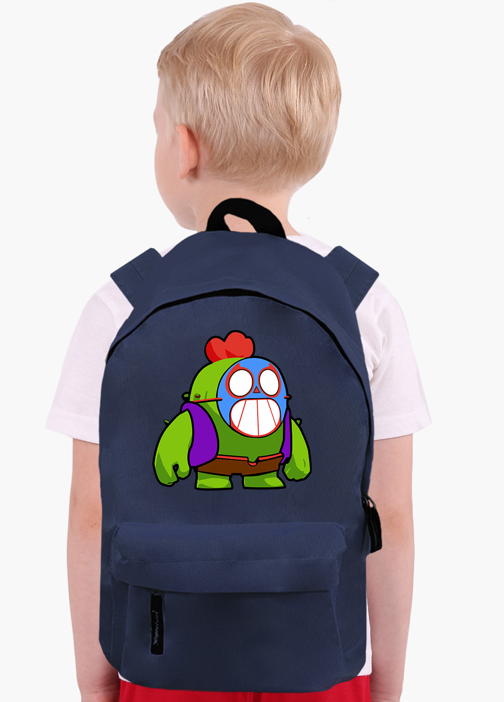 Детский рюкзак Спайк Бравл Старс значок Ель Прімо (Spike Brawl Stars with Pin El Primo) (9263-2600) MobiPrint (217075157)