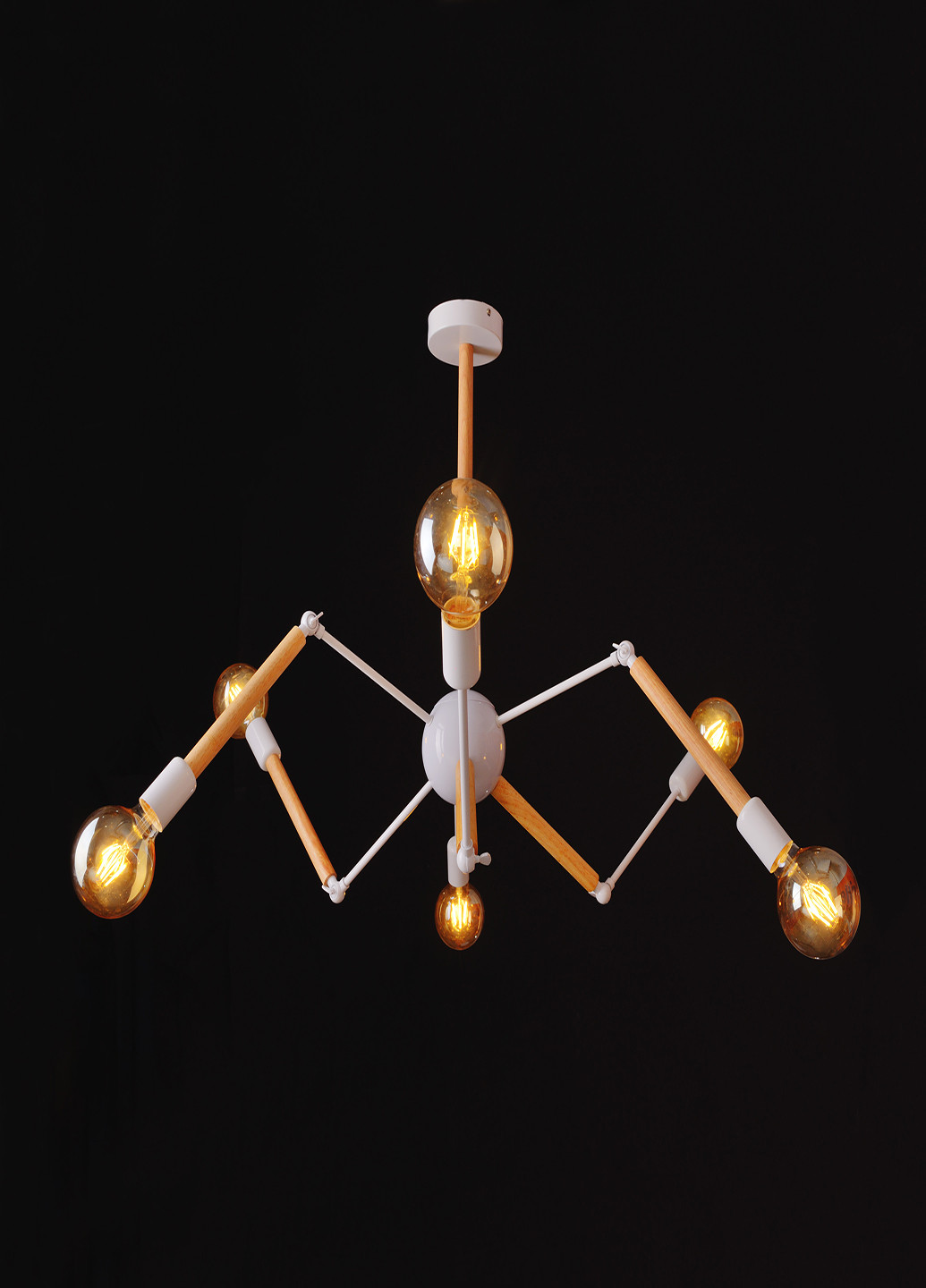 Потолочная люстра BR-01 602S/6 E27 Wood/WH Brille (251891762)