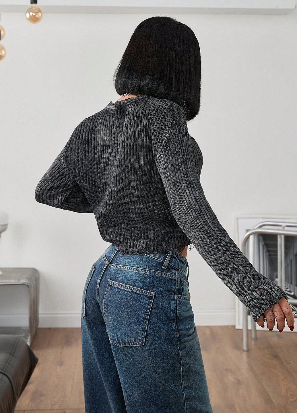 Темно-сірий демісезонний джемпер джемпер SHEIN