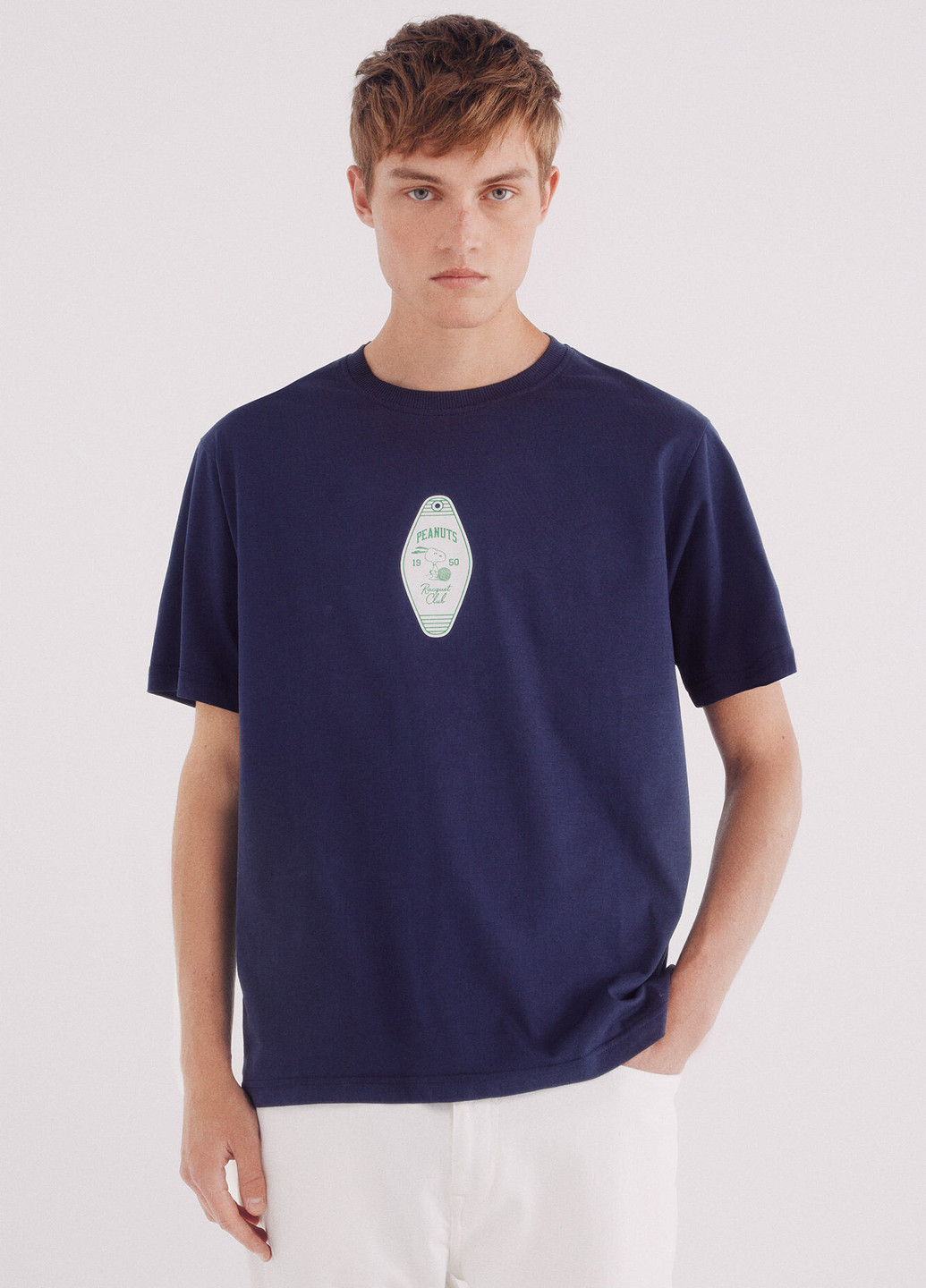 Темно-синя футболка Springfield