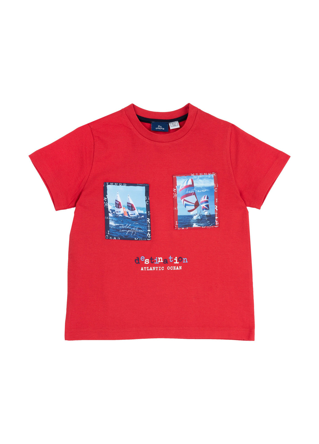 Красная летняя футболка Chicco