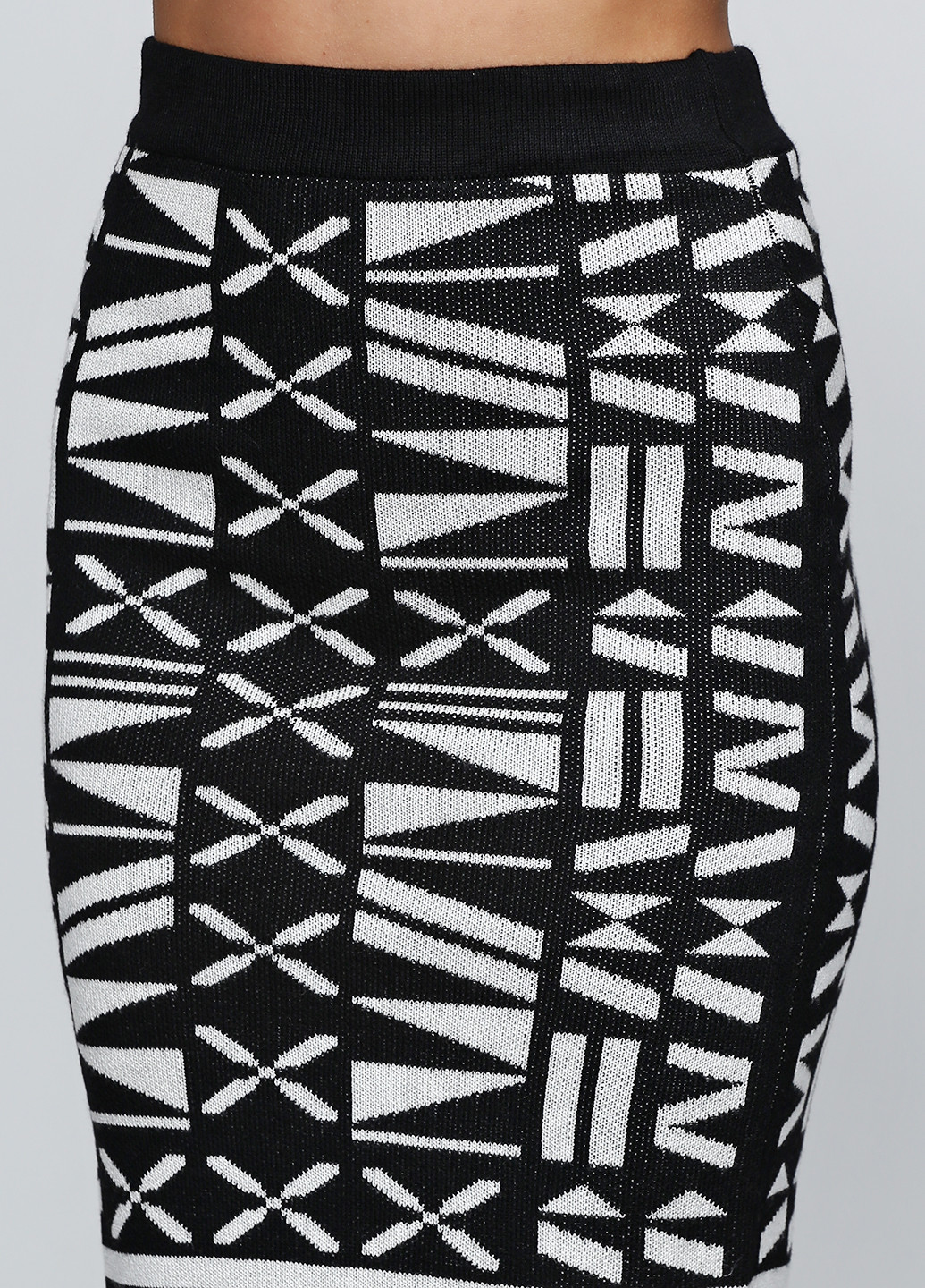 Черная кэжуал с орнаментом юбка Esmara со средней талией