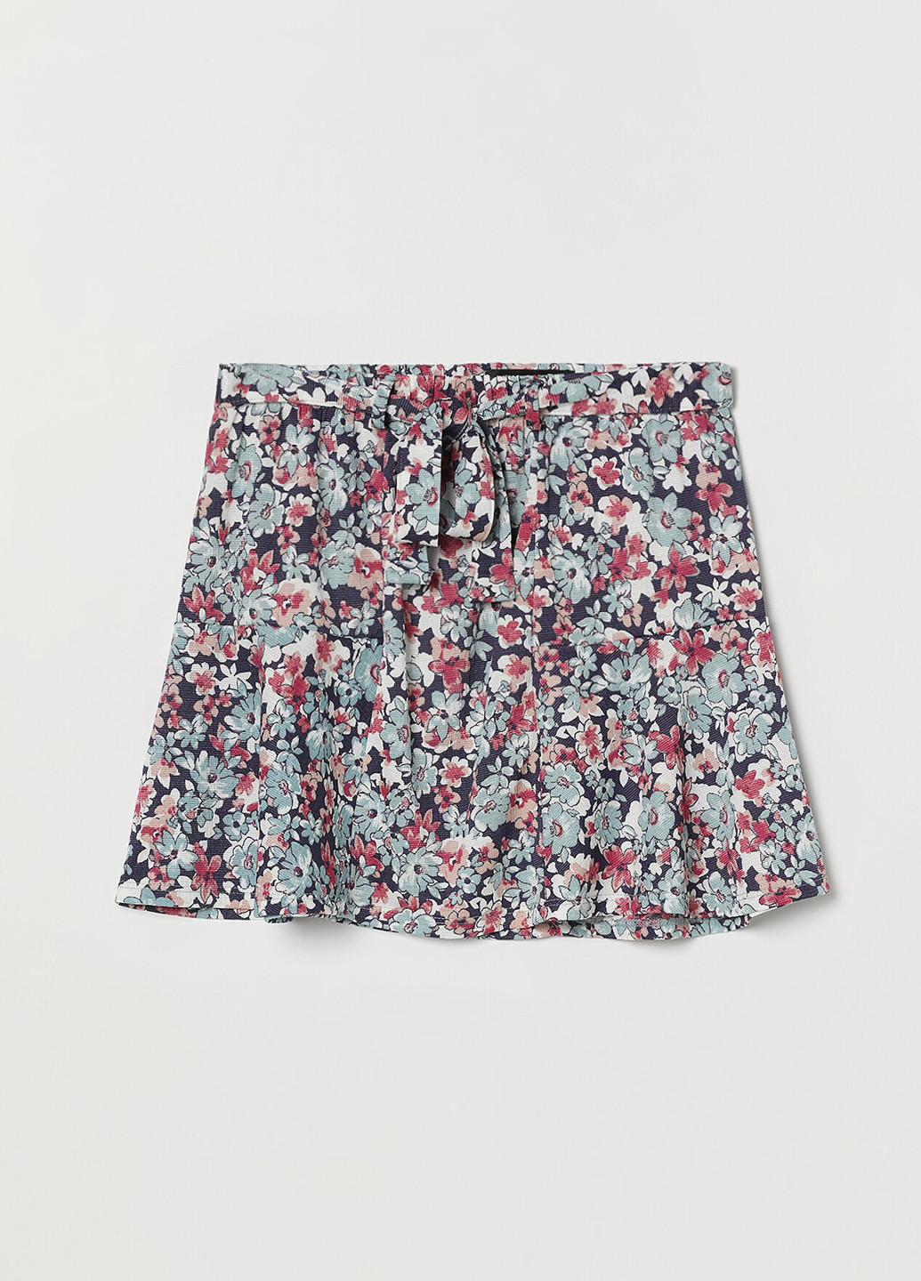 Синяя кэжуал цветочной расцветки юбка Lefties клешированная