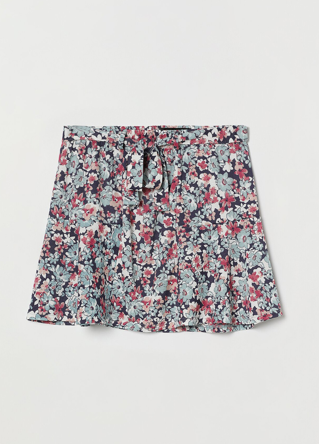 Синяя кэжуал цветочной расцветки юбка Lefties клешированная