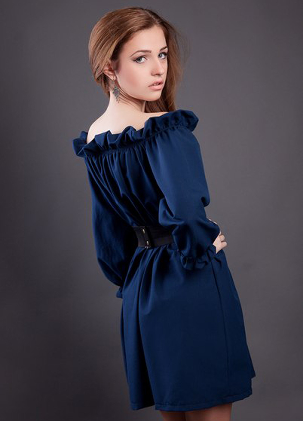 Синее кэжуал платье Modna Anka