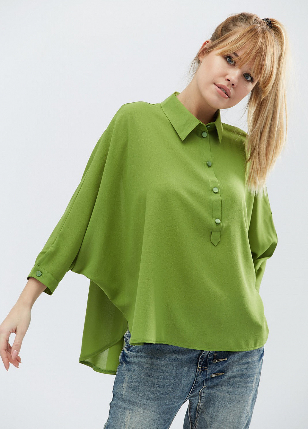 Оливковая блуза Carica