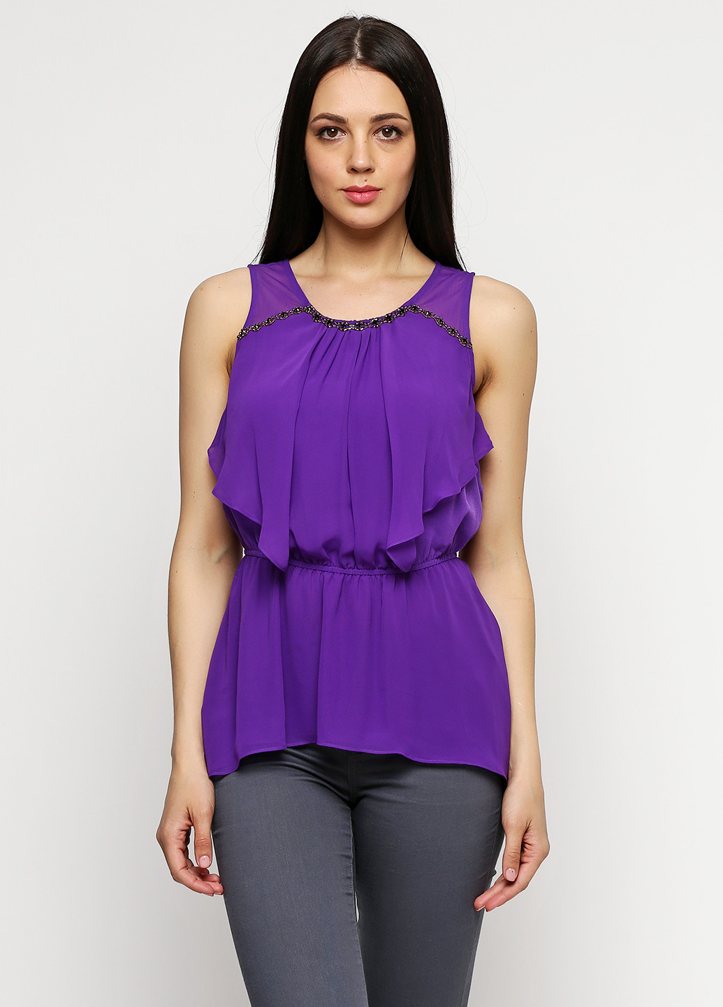 Фиолетовая летняя блуза Guess by Marciano
