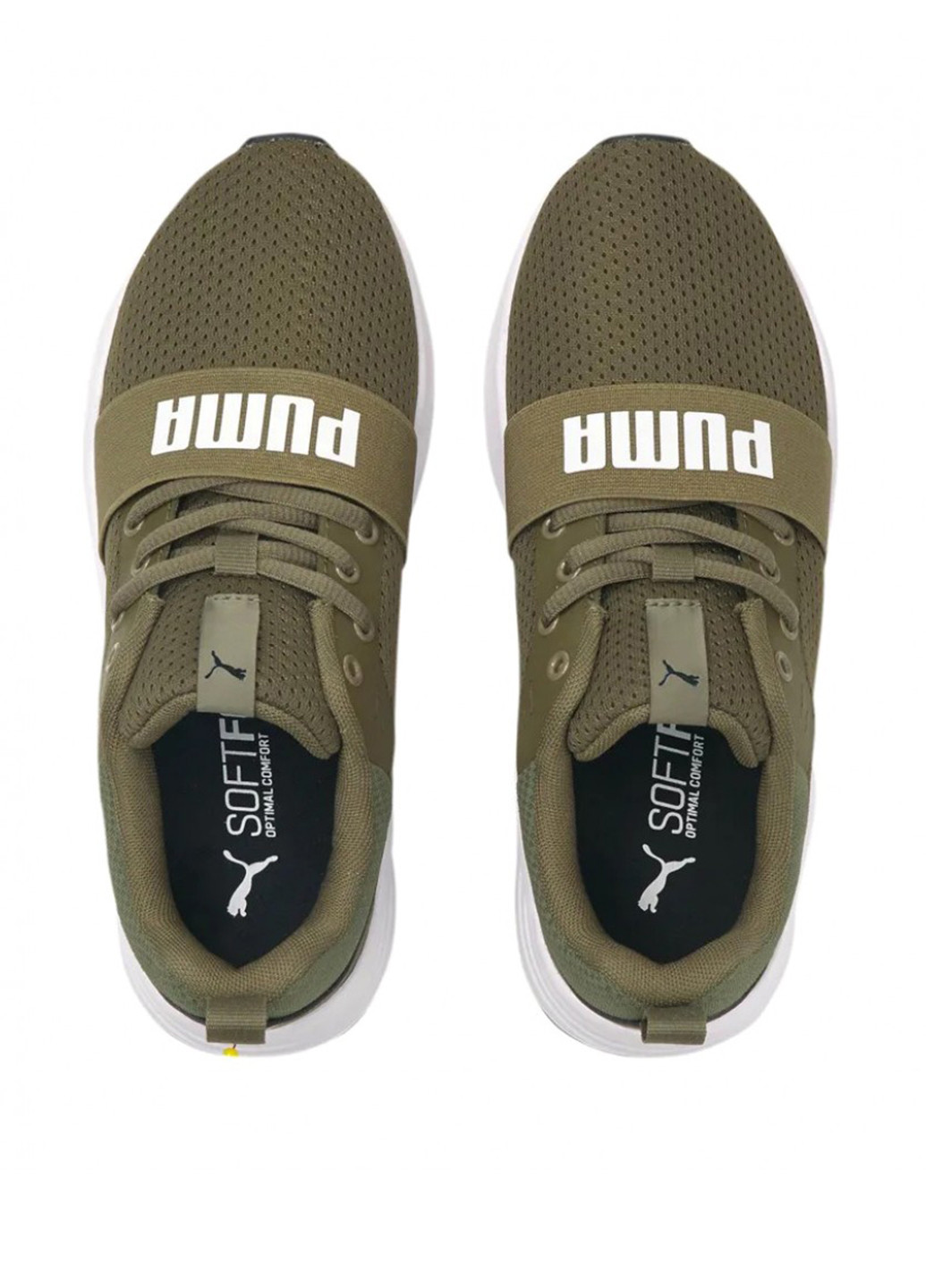 Оливковые (хаки) всесезон кроссовки Puma Wired Run Jr