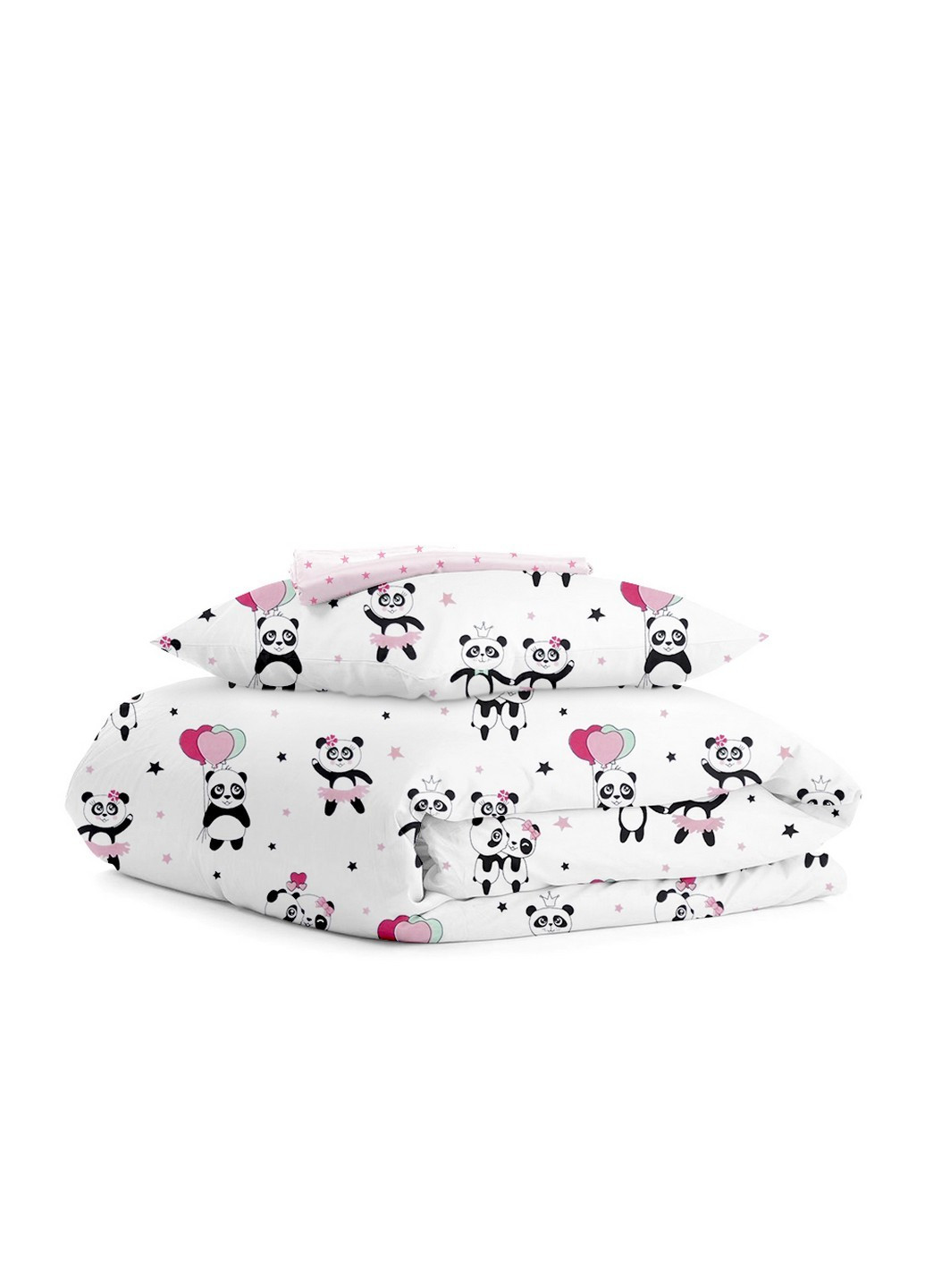 Подростковое постельно бельё PANDA LOVE ROSE STAR (пододеяльник 155х215 см, наволочка 50х70 см, простынь 155х240 см) Cosas (251801326)
