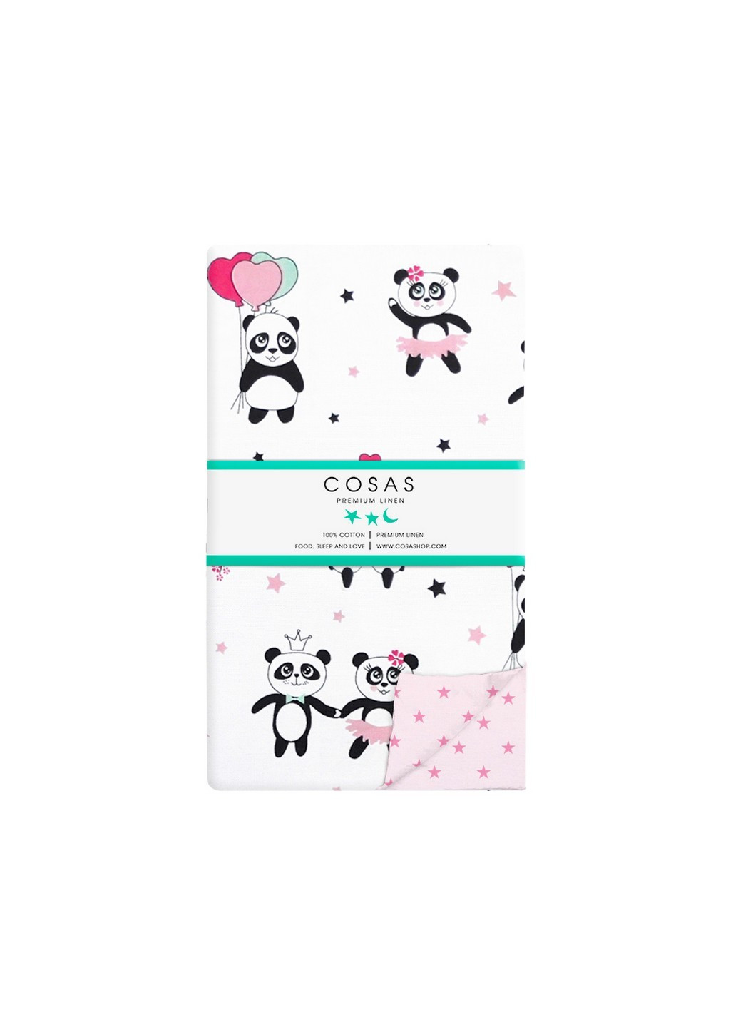 Подростковое постельно бельё PANDA LOVE ROSE STAR (пододеяльник 155х215 см, наволочка 50х70 см, простынь 155х240 см) Cosas (251801326)