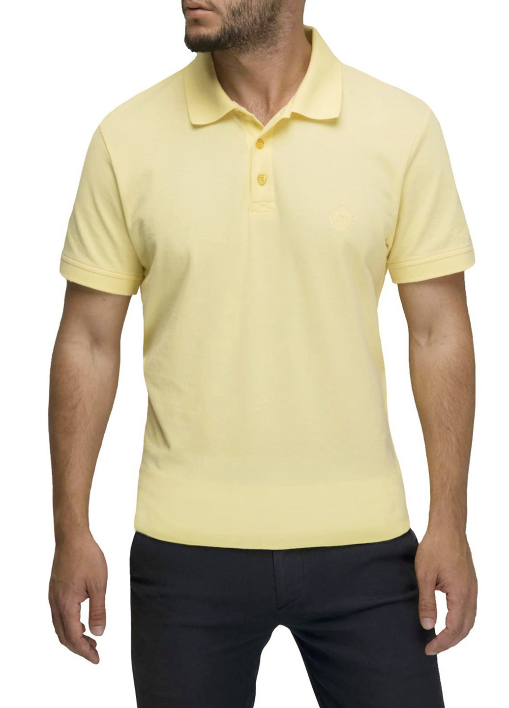 Желтая футболка-поло для мужчин Diwari однотонная