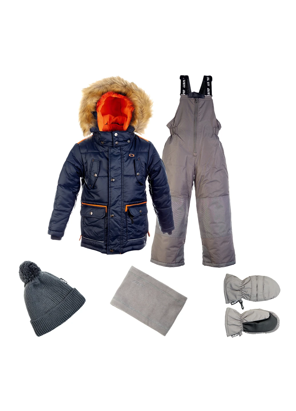 Комбінований зимній костюм (куртка, комбінезон, шапка, рукавиці) Gusti Boutique