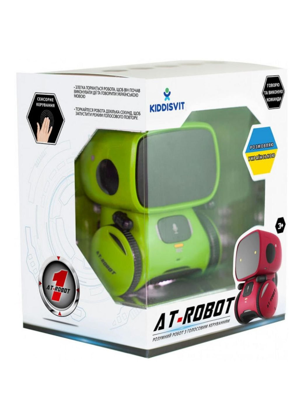 Інтерактивний робот іграшковий робот з голосовим контролем Green, UKR (AT001-02-UKR) AT-Robot (252147982)