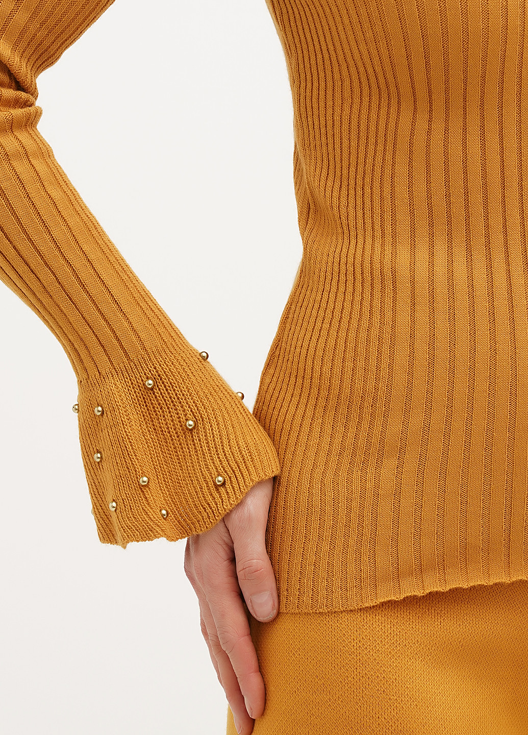 Горчичный демисезонный пуловер пуловер Imperial