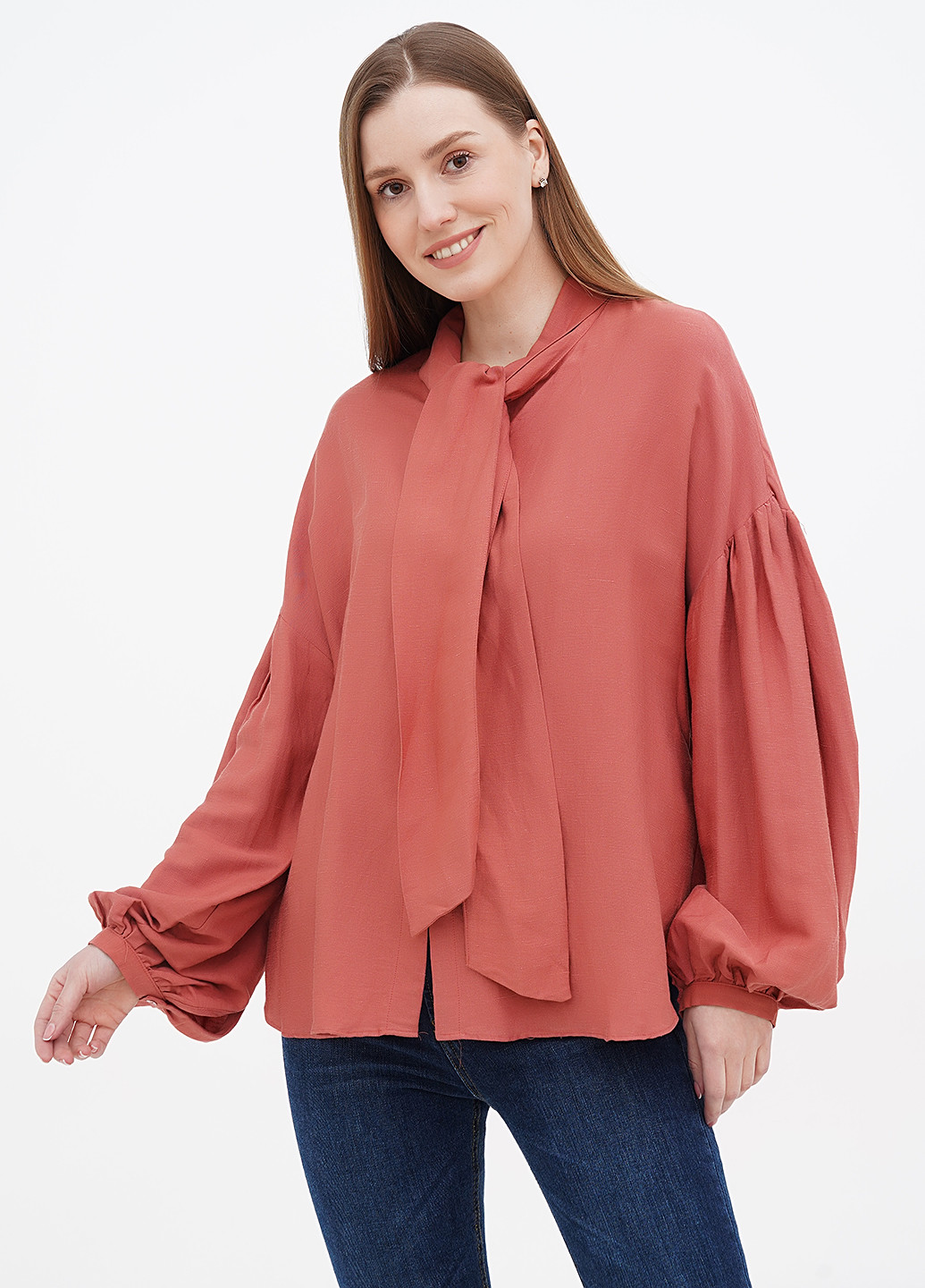 Темно-розовая демисезонная блуза Fiorella Rubino