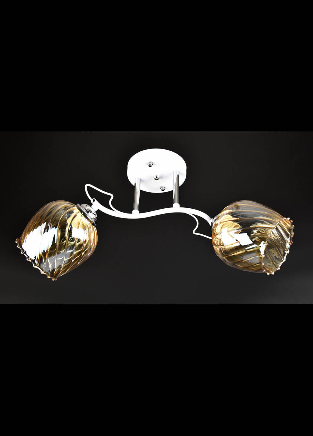 Люстра стельова на 2 лампочки 7367C / 2-wh Білий 25х19х50 см. Handmade (234538007)