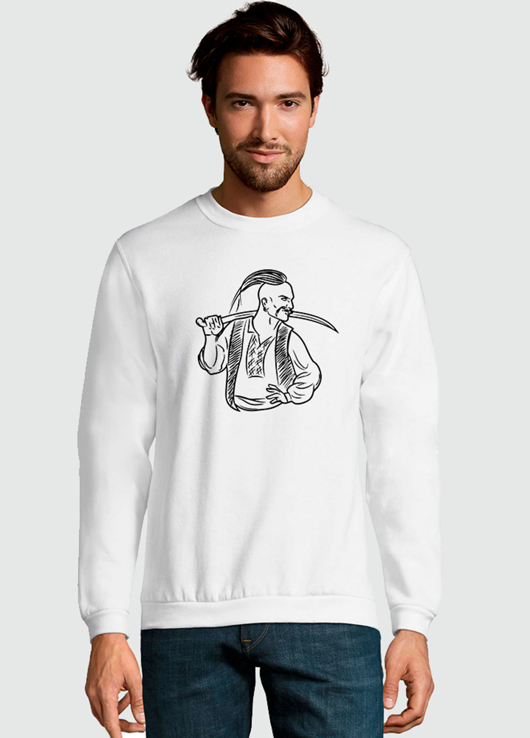 Білий світшот Sol's малюнок без декору (258812746)