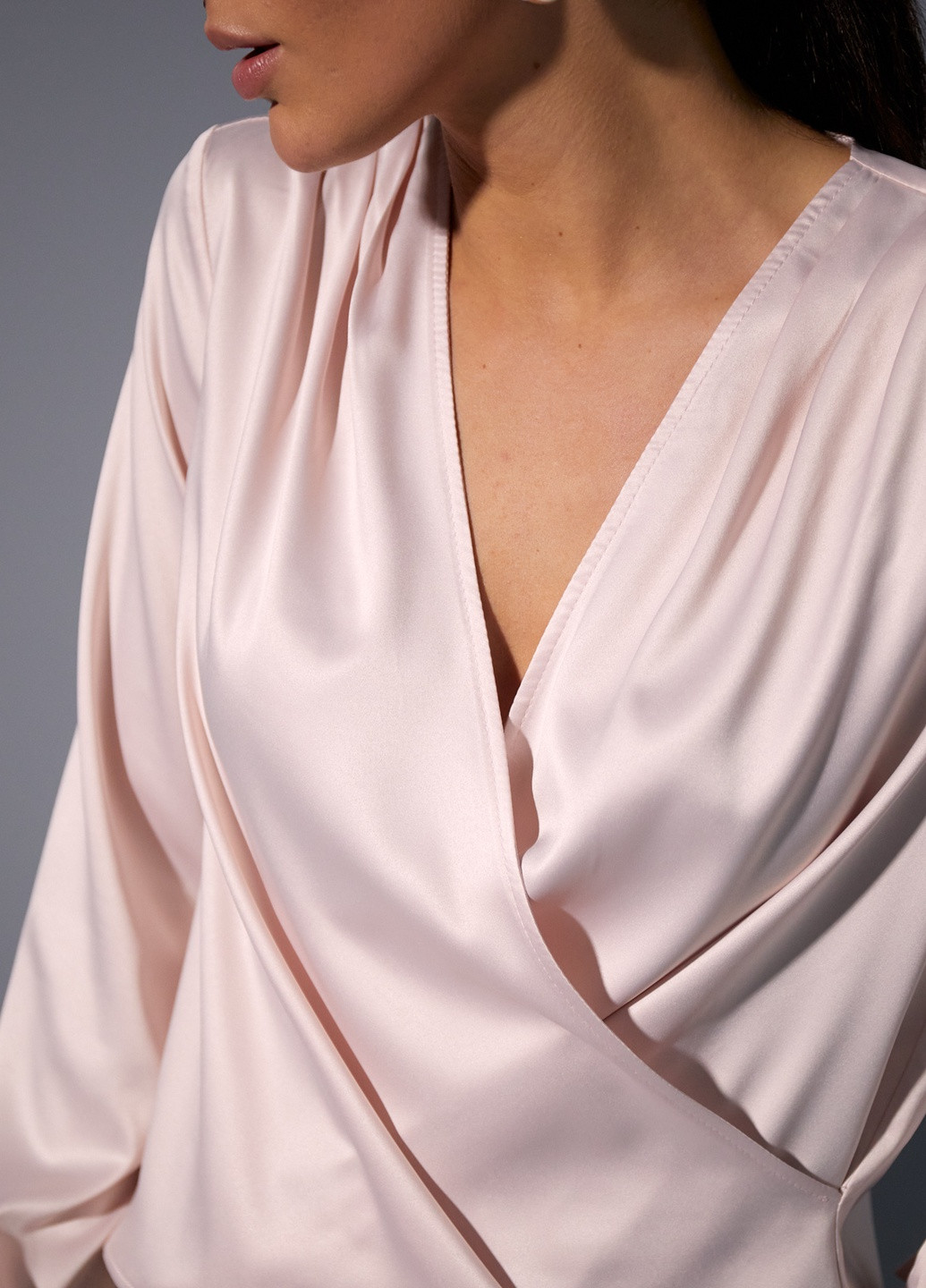 Пудровая демисезонная блузка SL-ARTMON