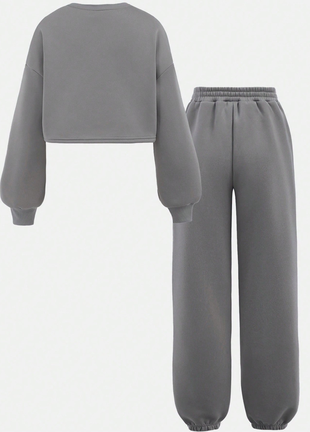 Комбінований демісезонний костюм (2 шт.) (світшот, штани) брючний SHEIN