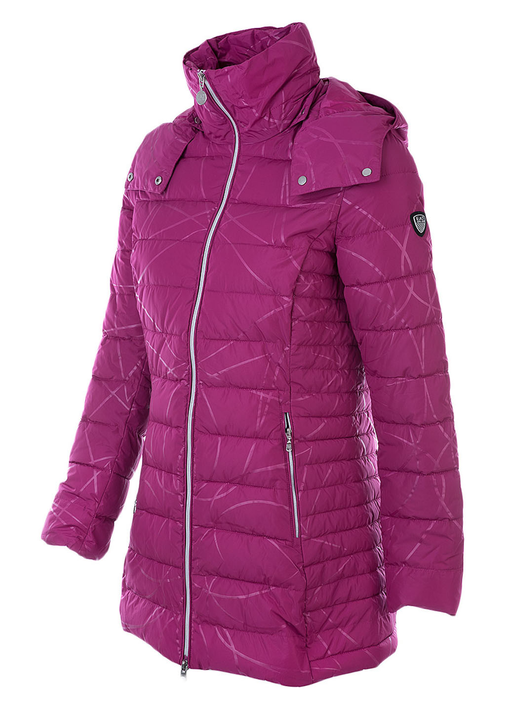 Темно-лиловая зимняя куртка ARMANI EA7