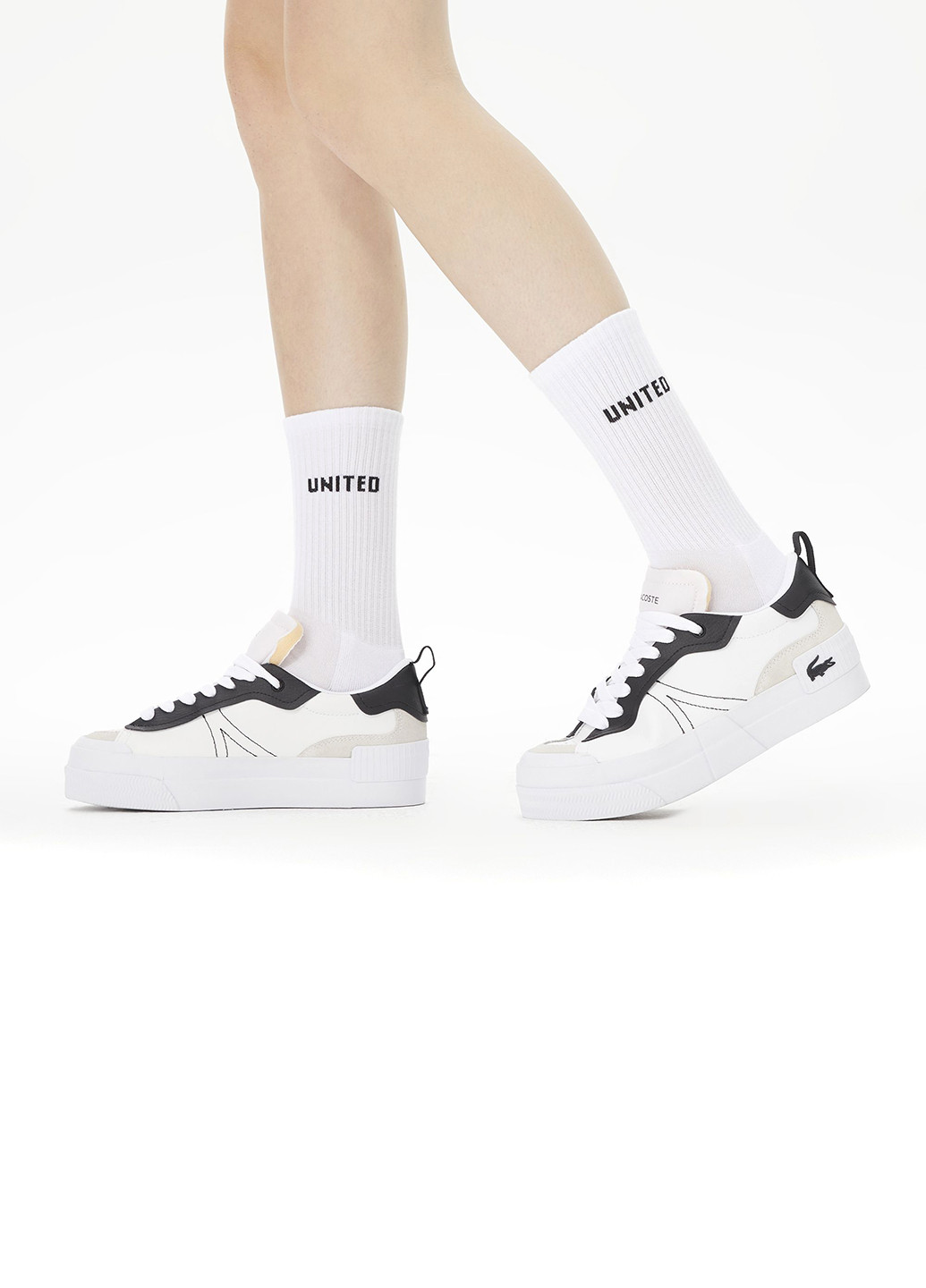 Чёрно-белых носки (3 пары) UNITED4 надписи (329058679)